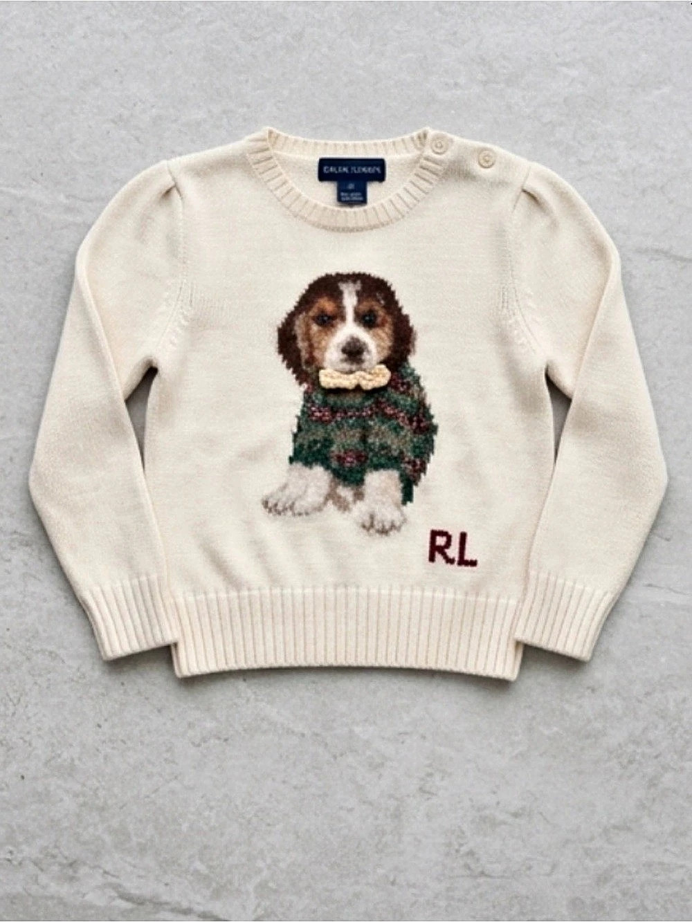 Vintage Ralph Lauren Polo Dog Sweater Boys
